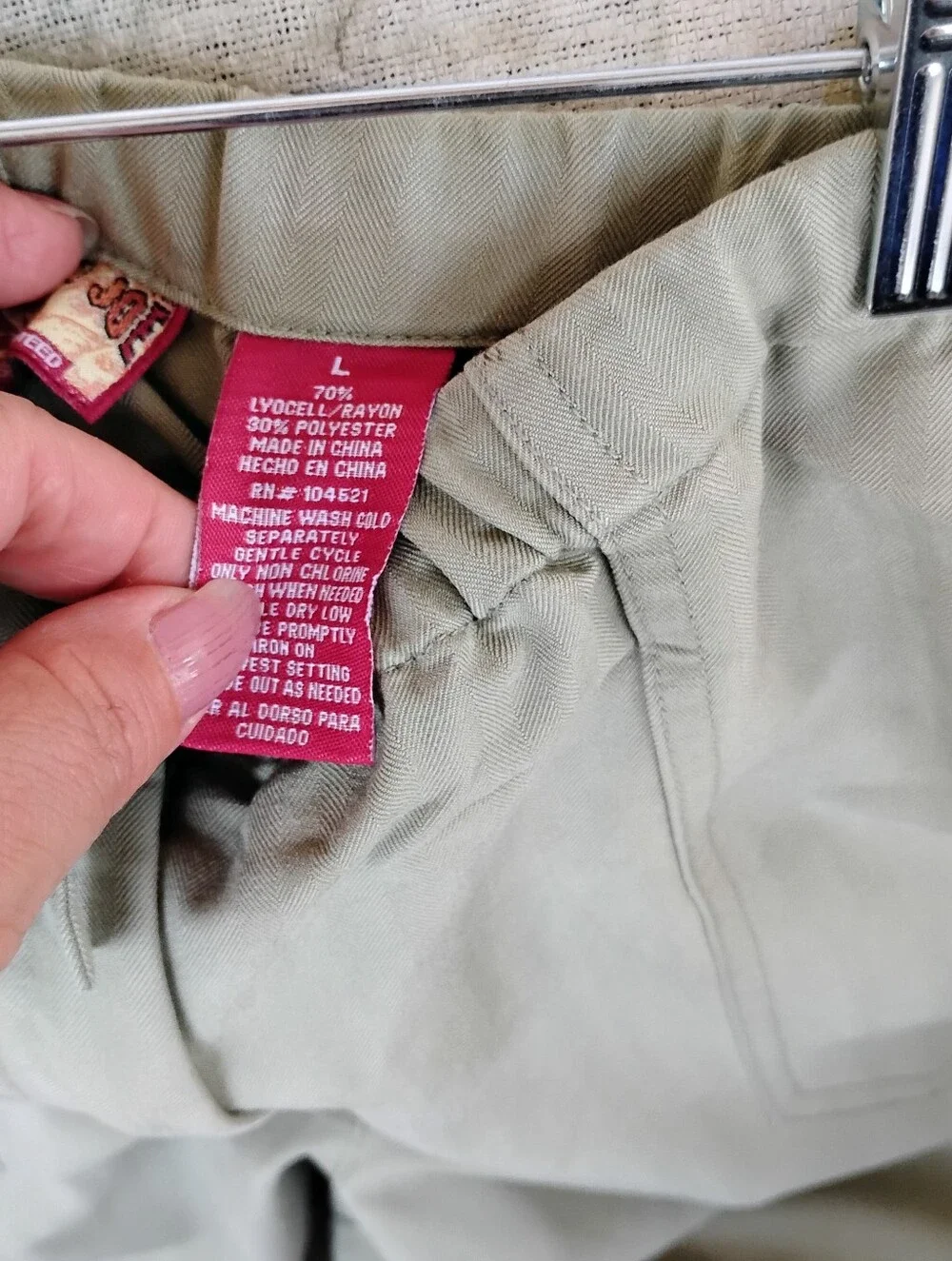 Men's Olive Green Straight-Leg Drawstring Pants